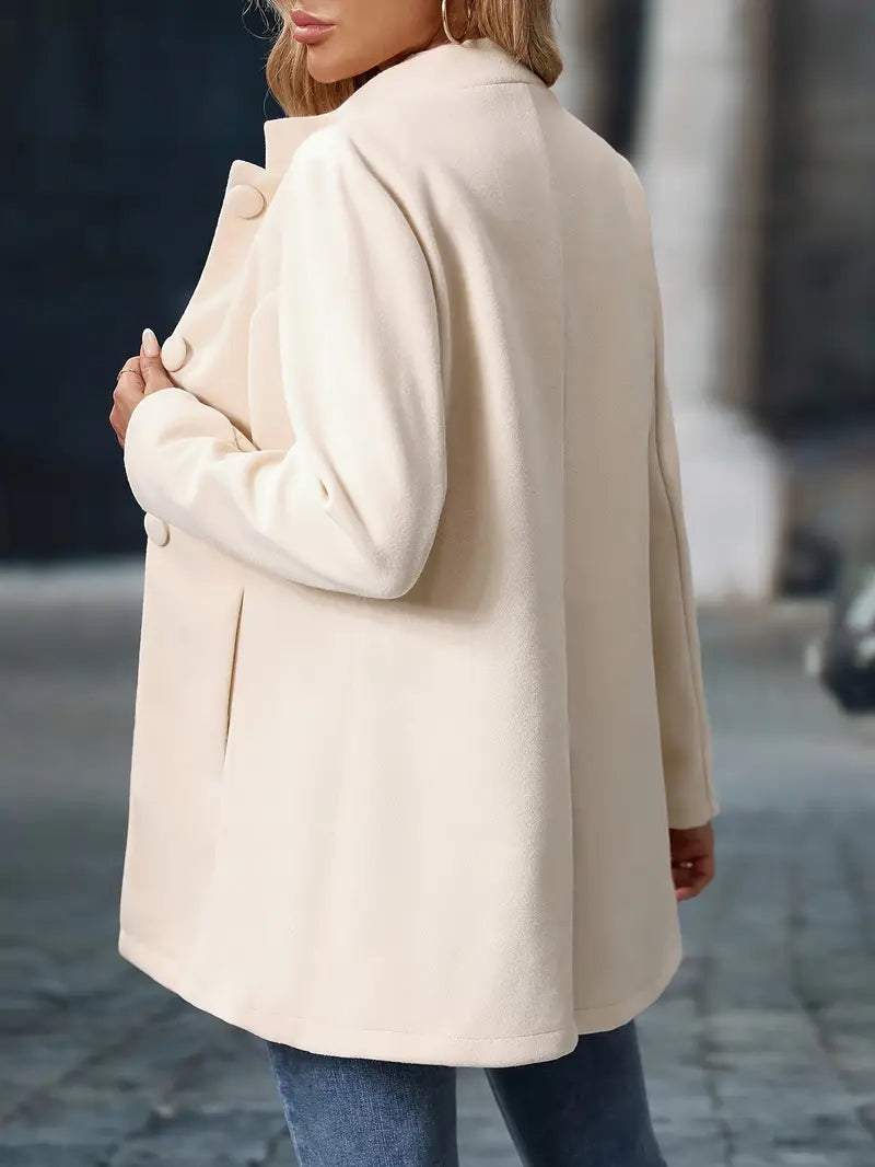 Genevieve | Longline Stand-Collar Coat