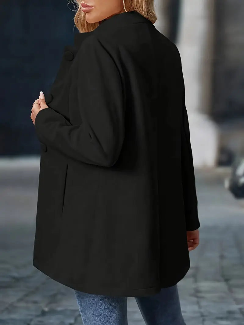 Genevieve | Longline Stand-Collar Coat