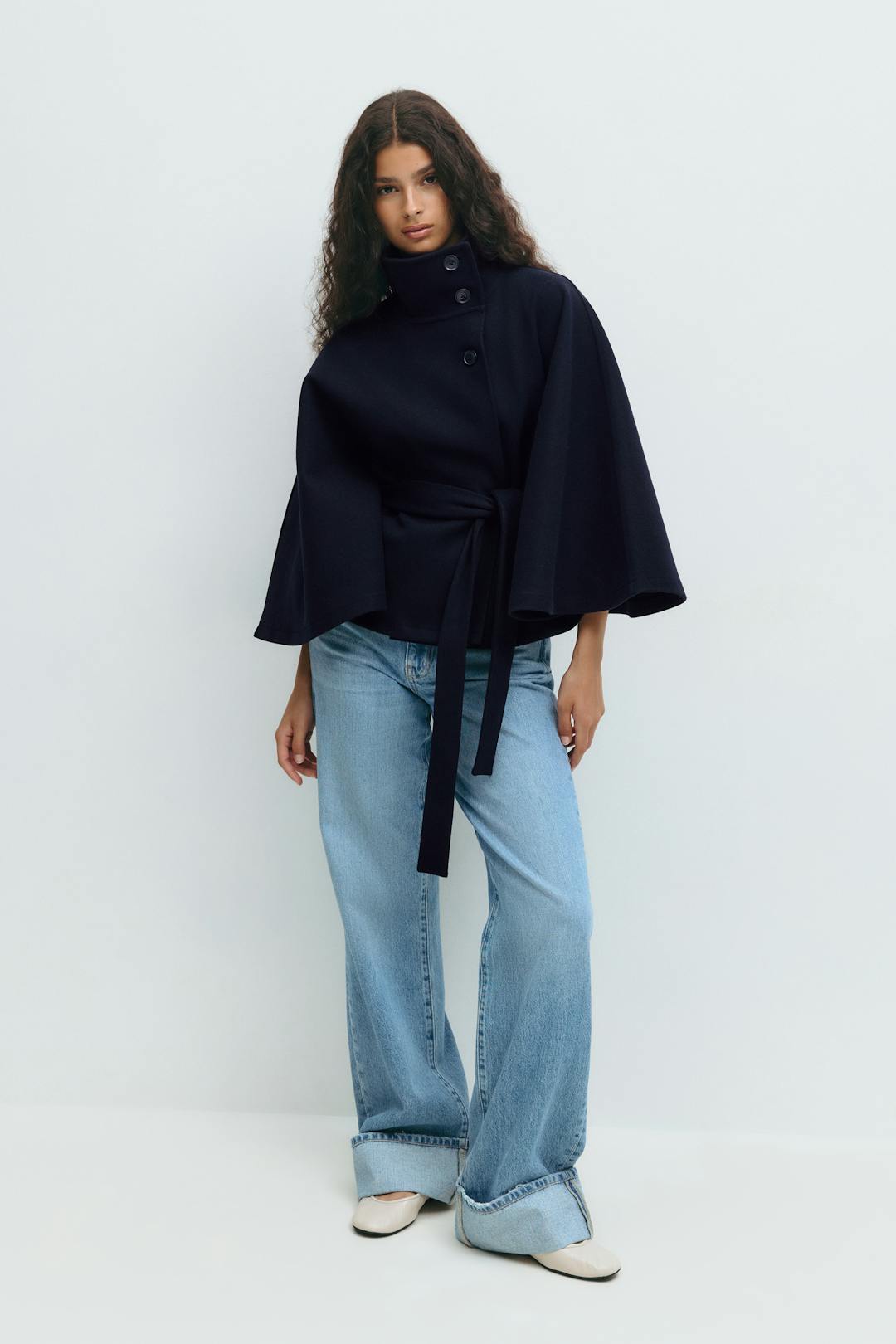 Marguerite | Belted Cape Coat