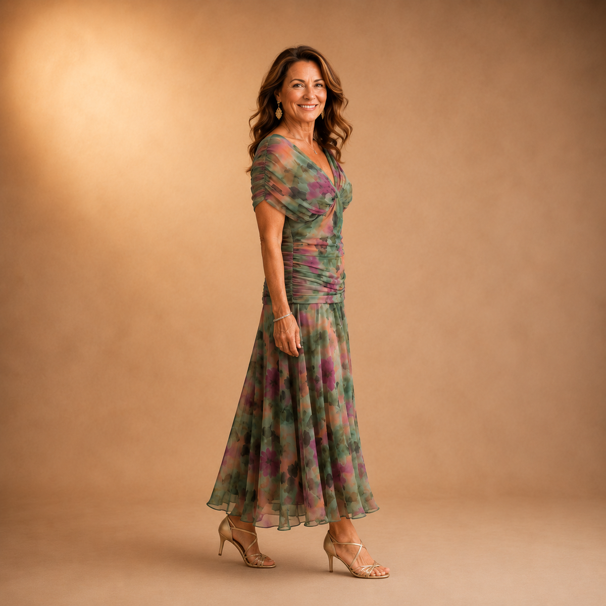 Delilah | Abito Midi Floreale con Spalle Scoperte