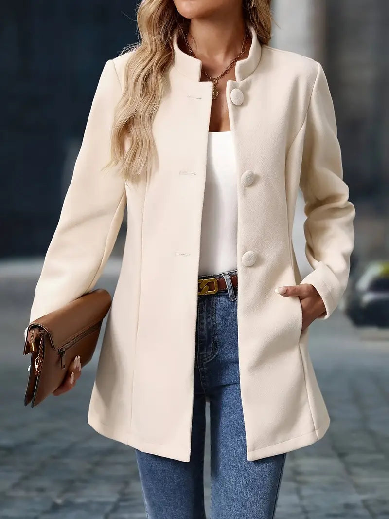 Genevieve | Longline Stand-Collar Coat