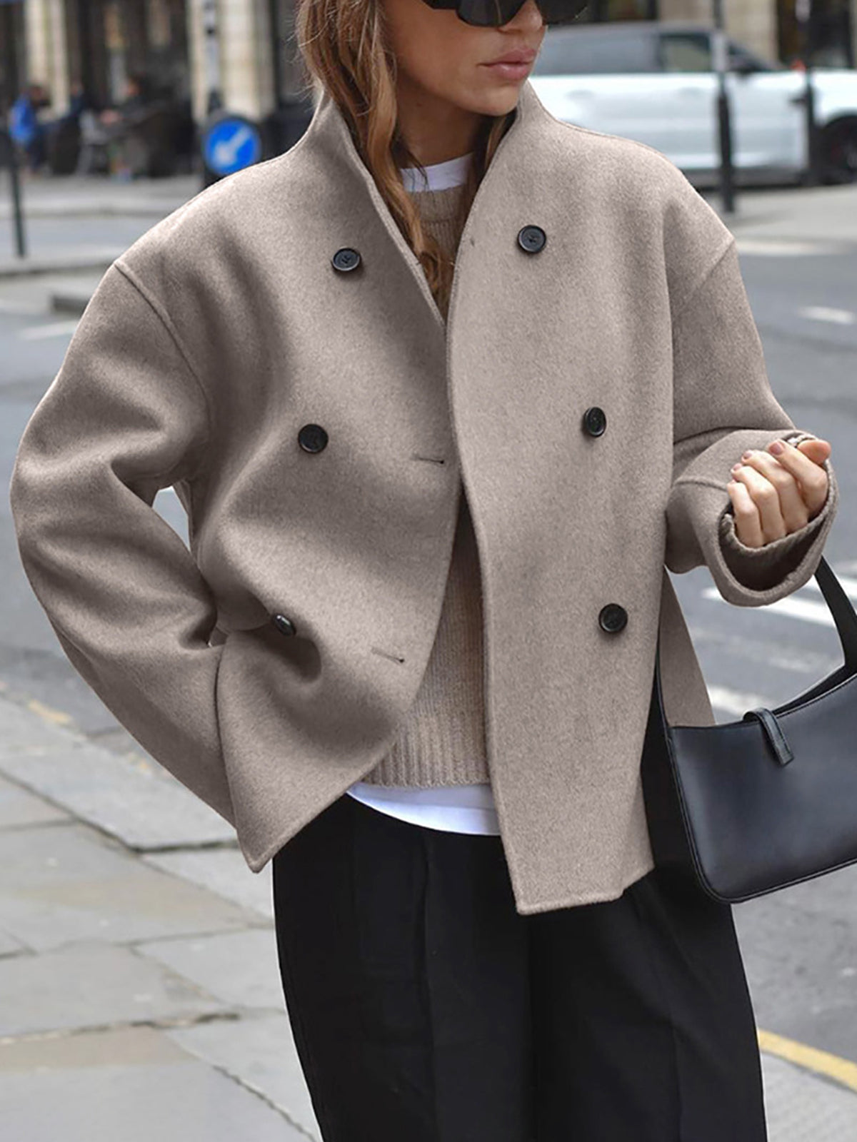 Marguerite | Collarless Wool-Blend Jacket