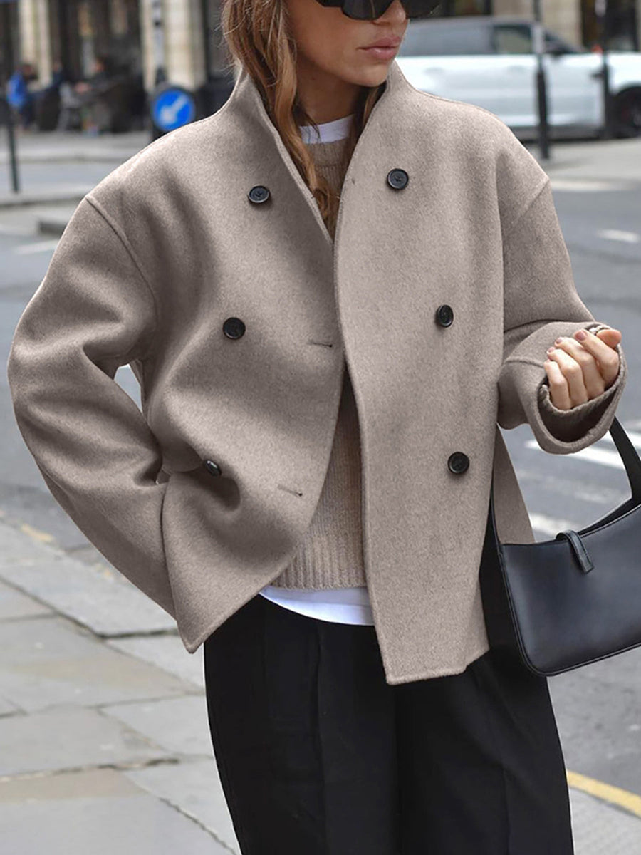 Marguerite | Collarless Wool-Blend Jacket