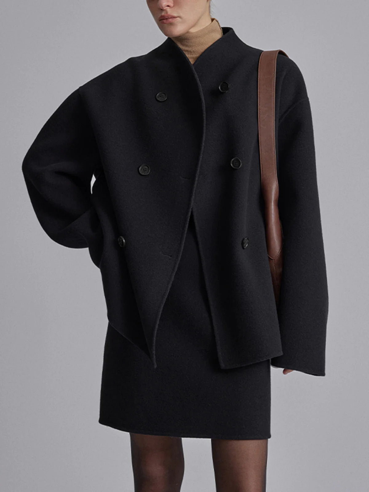 Marguerite | Collarless Wool-Blend Jacket