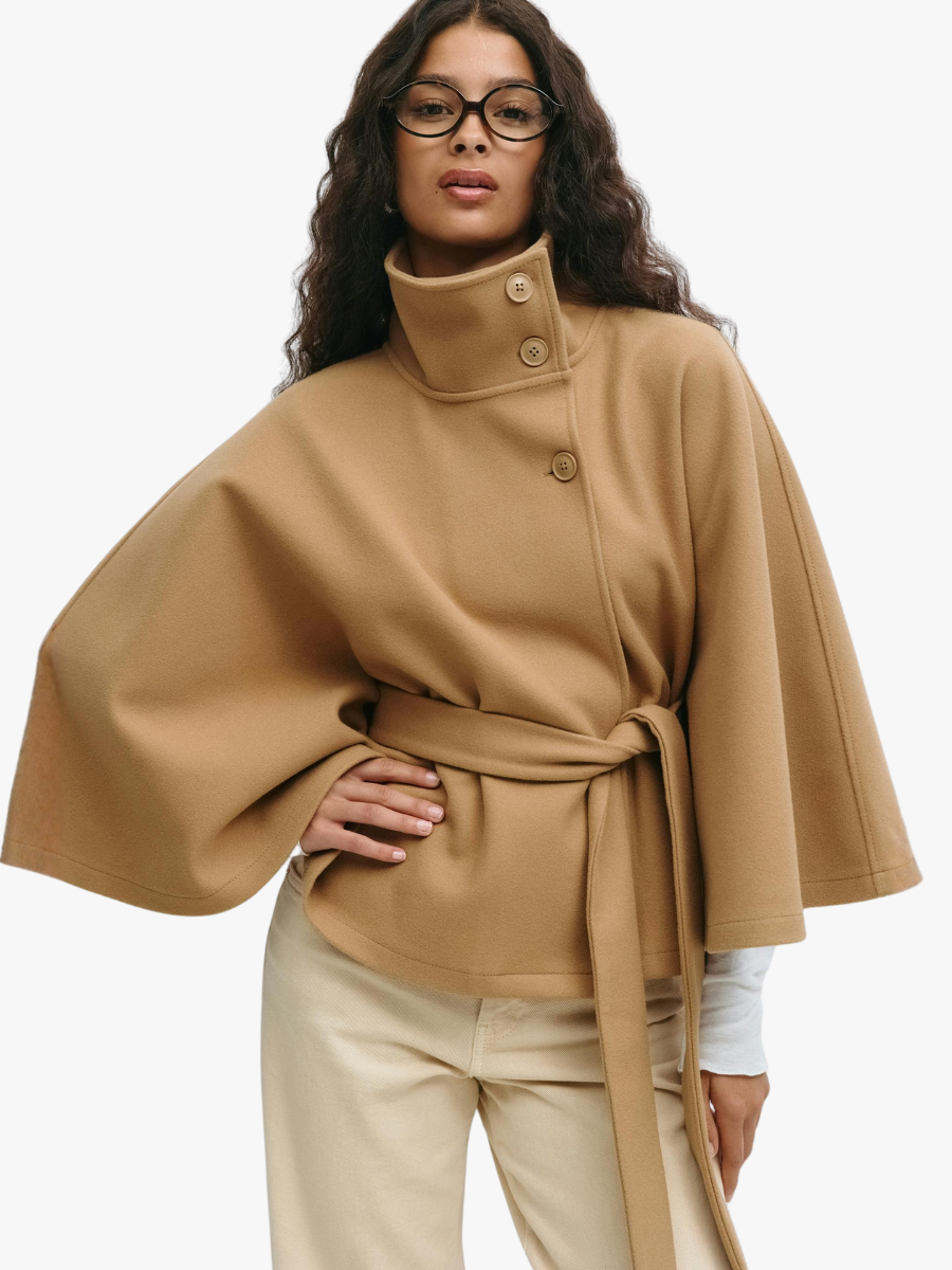 Marguerite | Belted Cape Coat