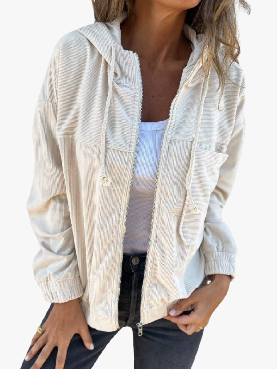 Adelaide | Corduroy Hooded Jacket