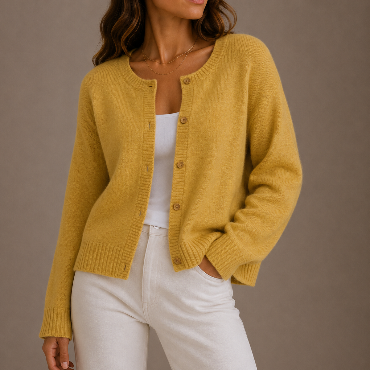 Eleanor | Classic Crew Neck Cardigan