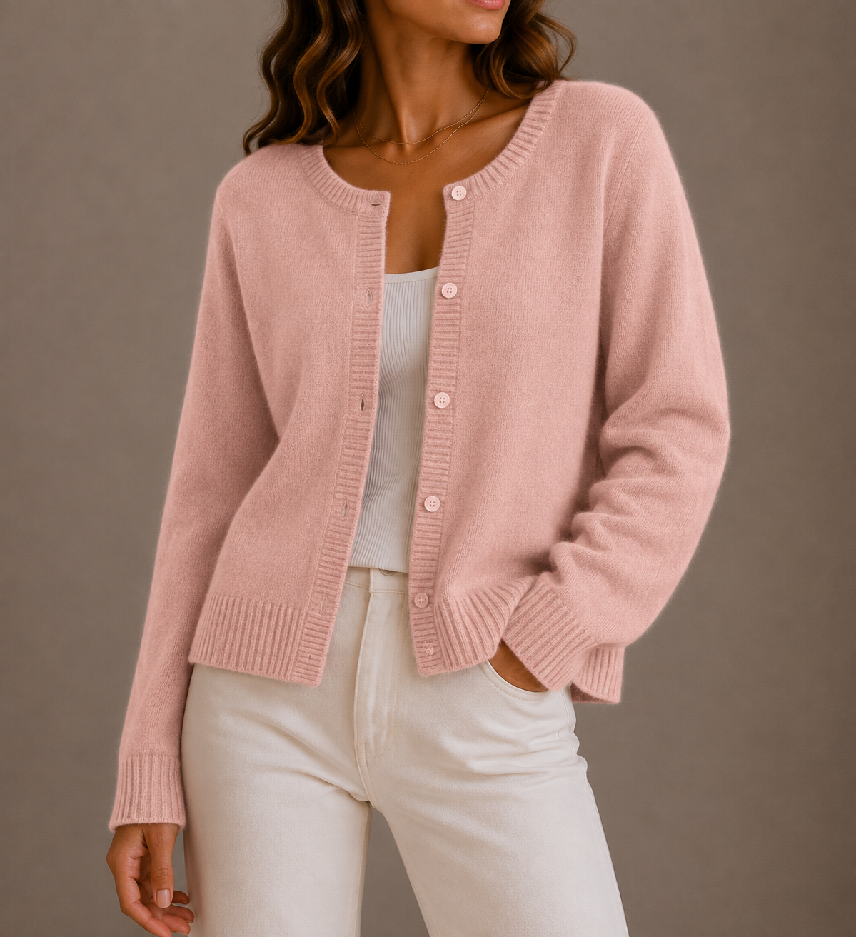 Eleanor | Classic Crew Neck Cardigan