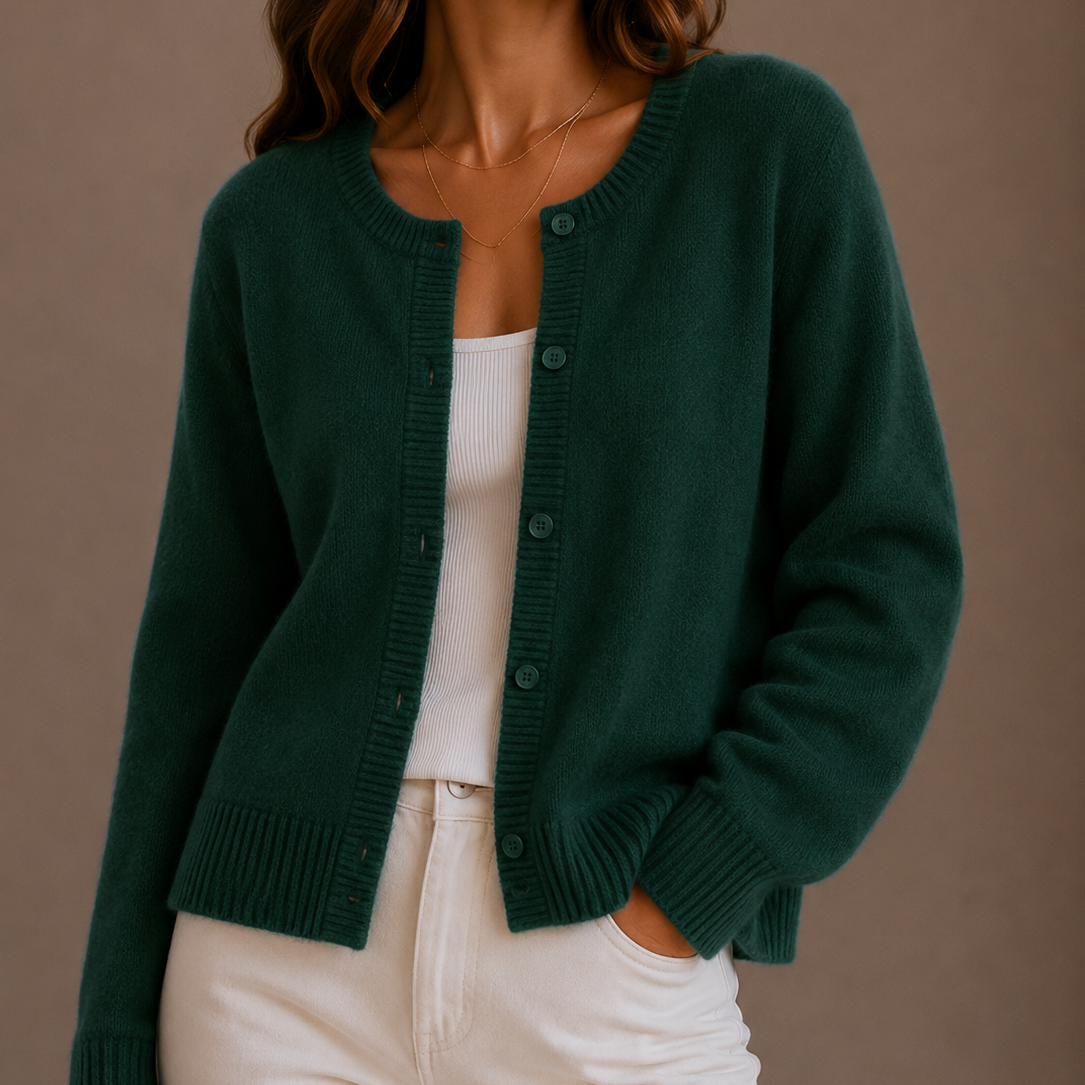 Eleanor | Classic Crew Neck Cardigan