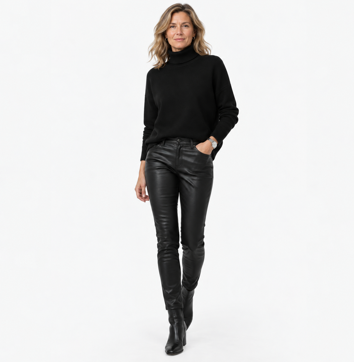 Ivy | Women's Oversized Chunky Turtleneck Knit Sweater