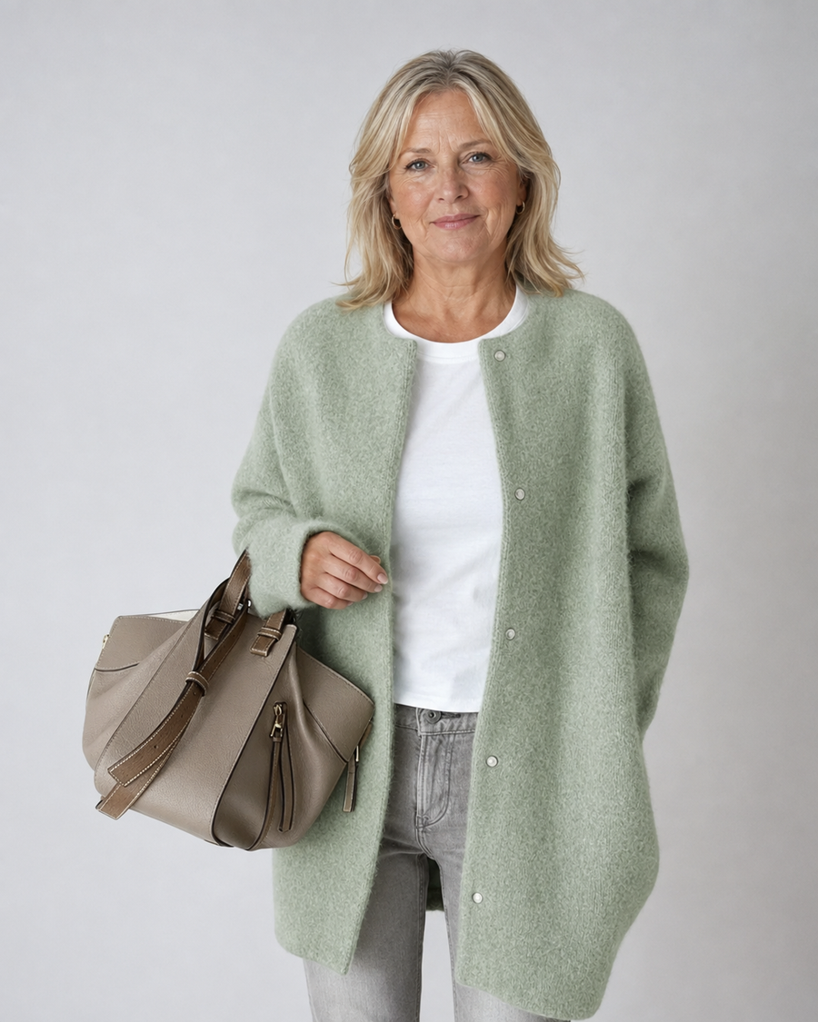 Elena | Wool Blend with Button Closure