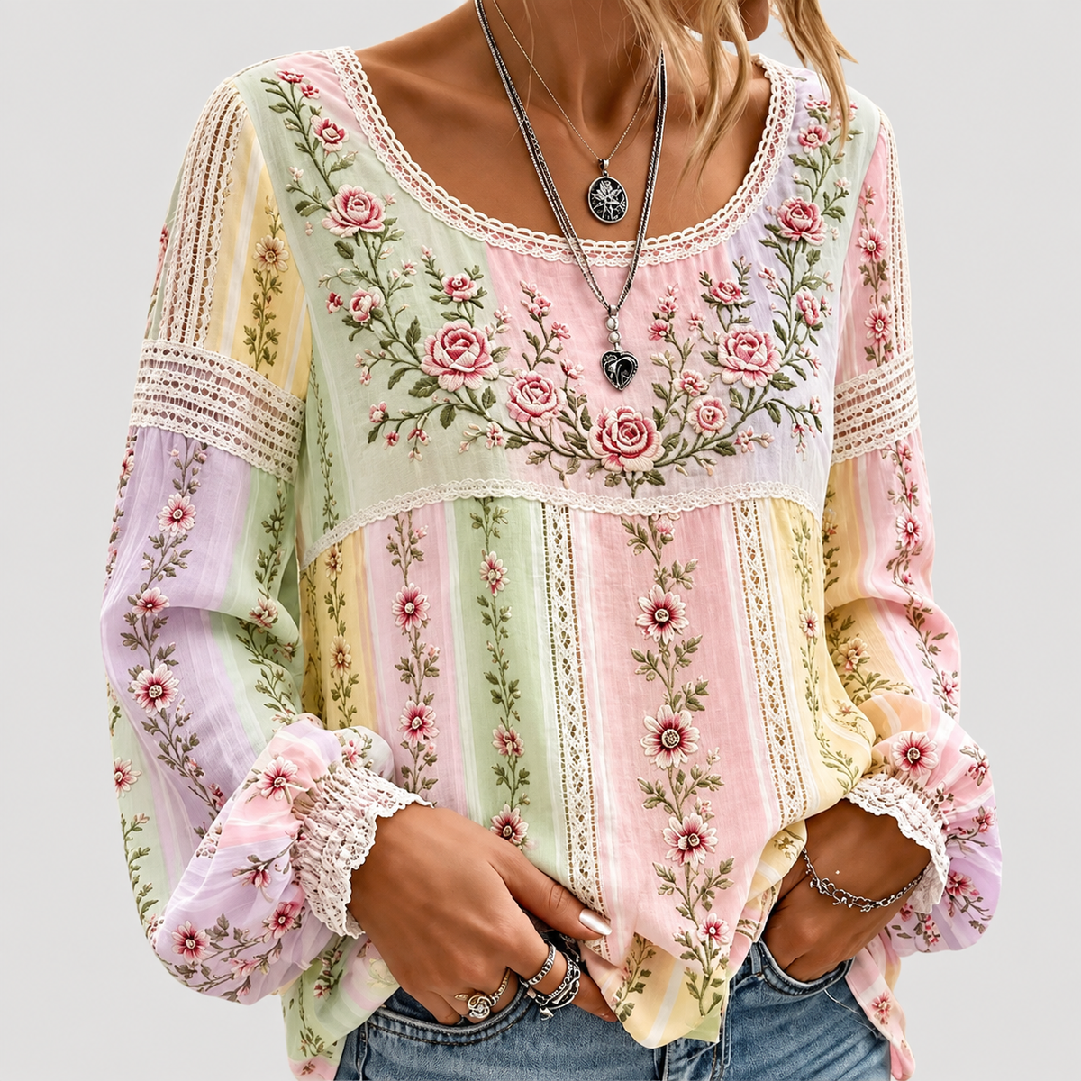 Angela | Camicetta ricamata stile boho