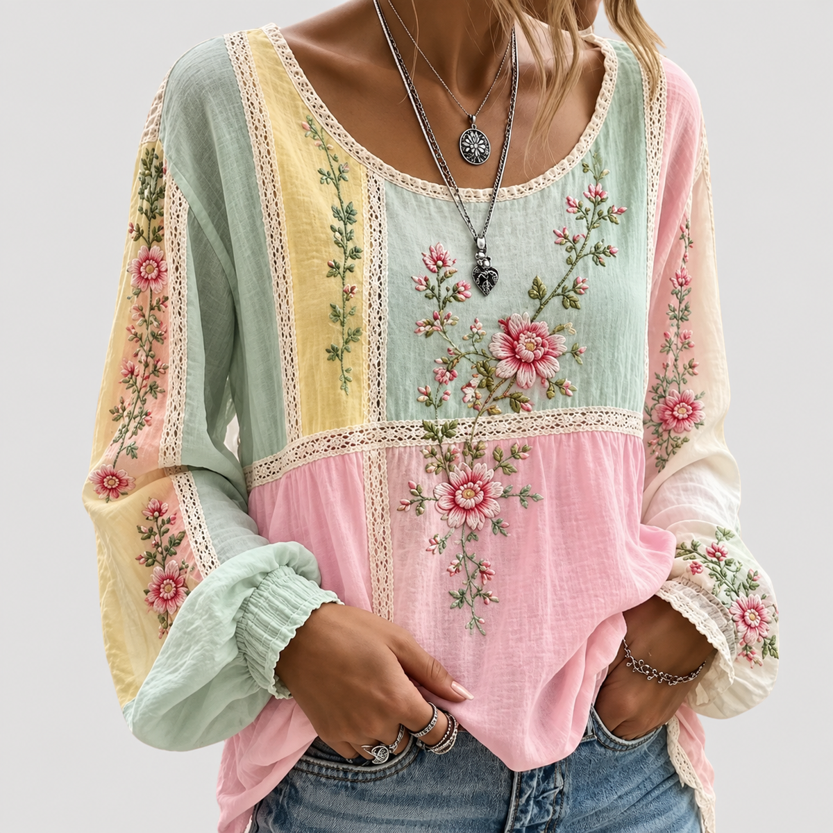 Angela | Camicetta ricamata stile boho