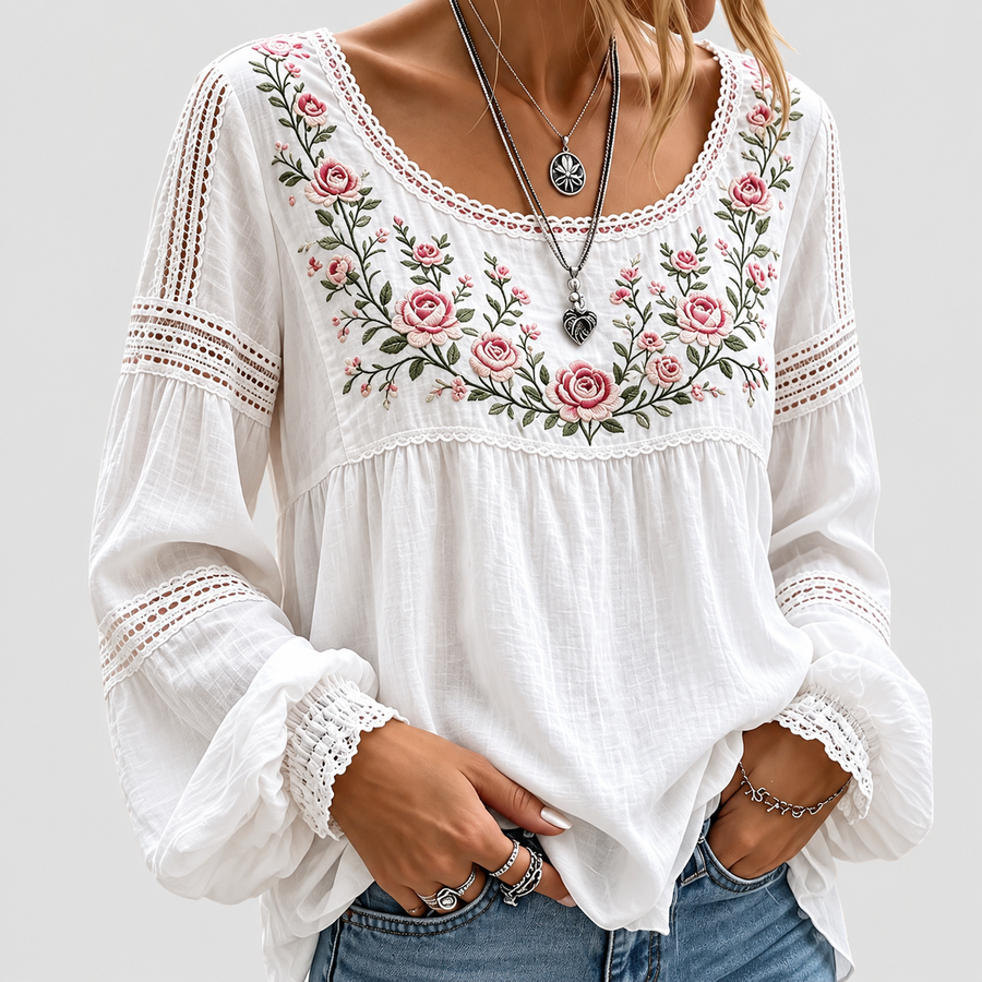 Angela | Camicetta ricamata stile boho