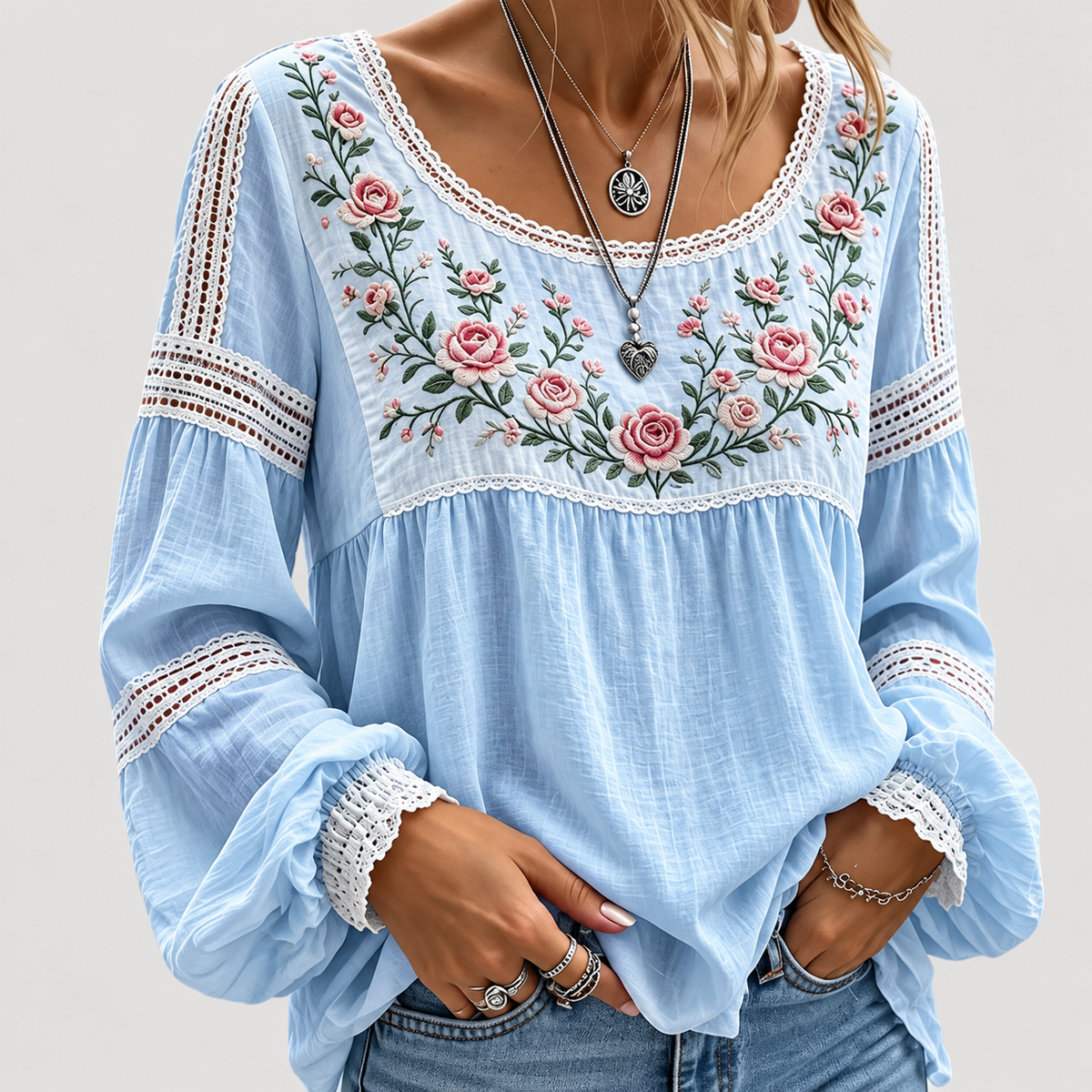 Angela | Camicetta ricamata stile boho