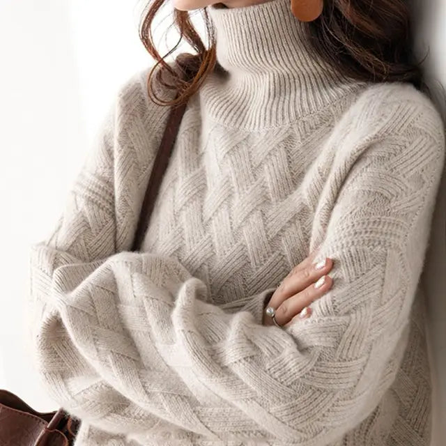 Henrietta | Textured Roll-Neck Jumper