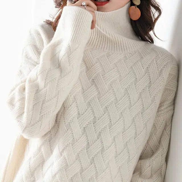 Henrietta | Textured Roll-Neck Jumper