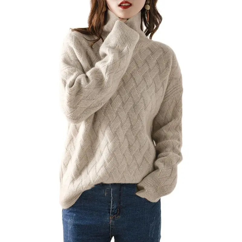 Henrietta | Textured Roll-Neck Jumper