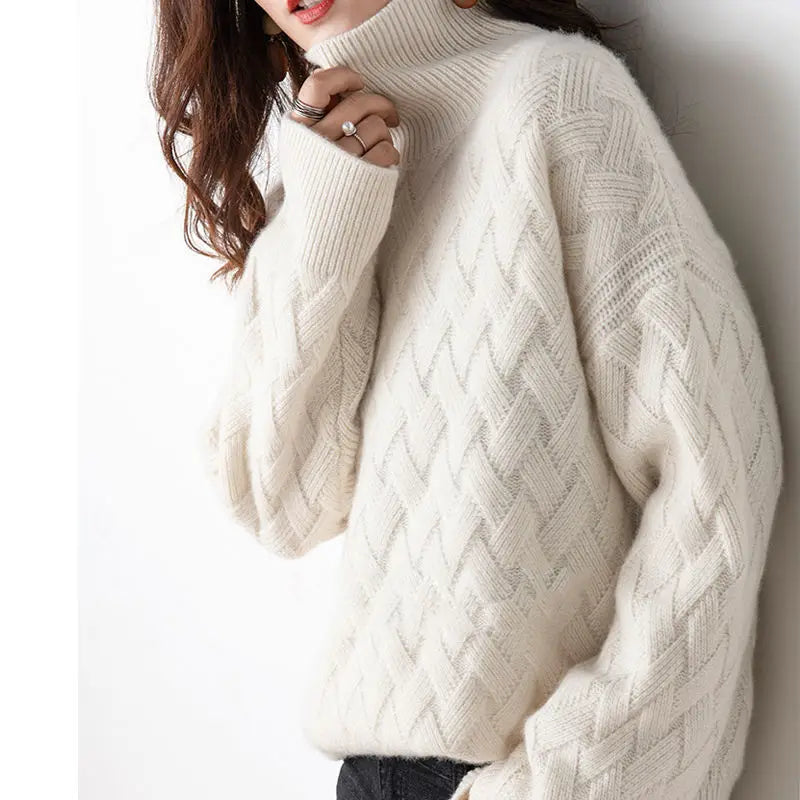 Henrietta | Textured Roll-Neck Jumper