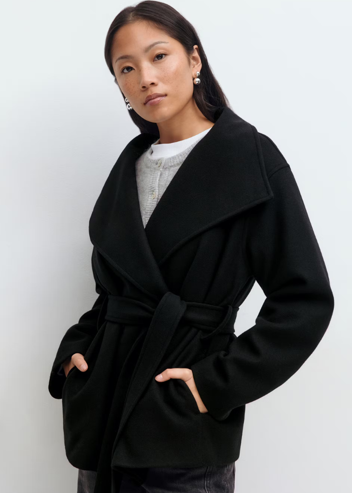 Genevieve | Belted Waterfall Coat