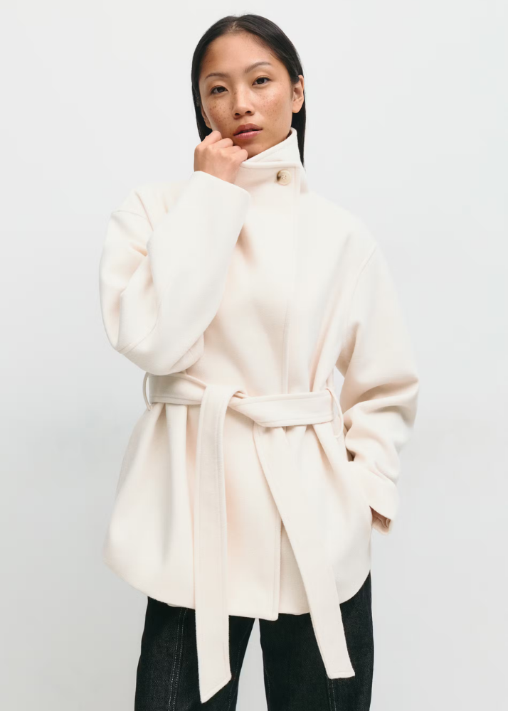 Genevieve | Belted Waterfall Coat