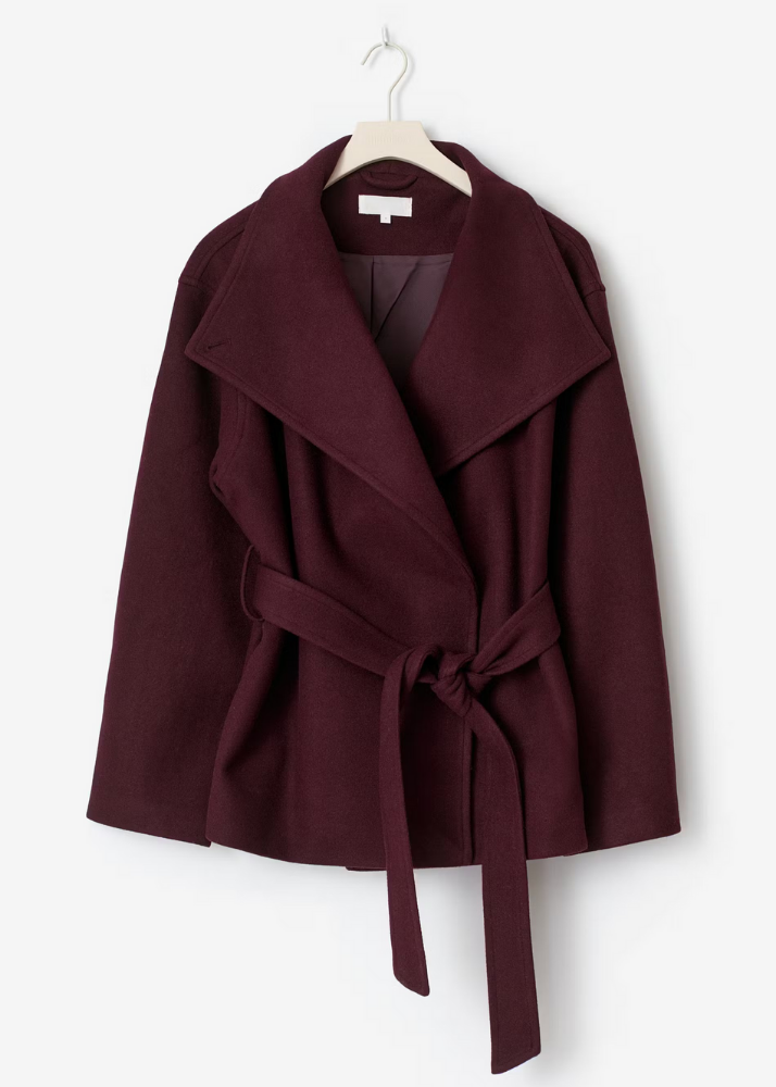 Genevieve | Belted Waterfall Coat