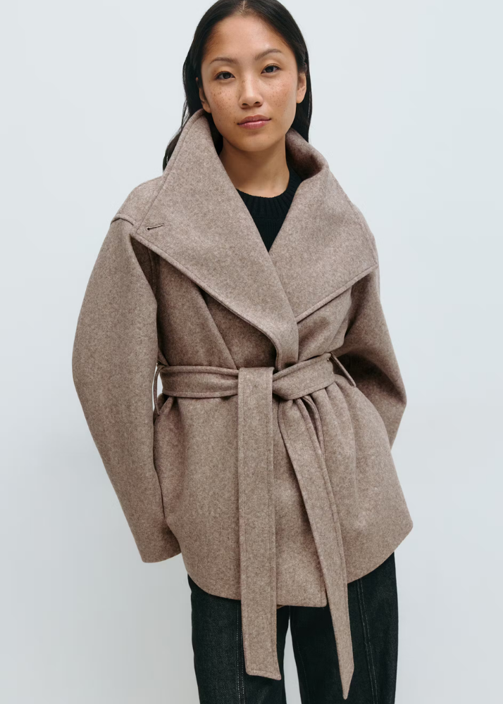 Genevieve | Belted Waterfall Coat