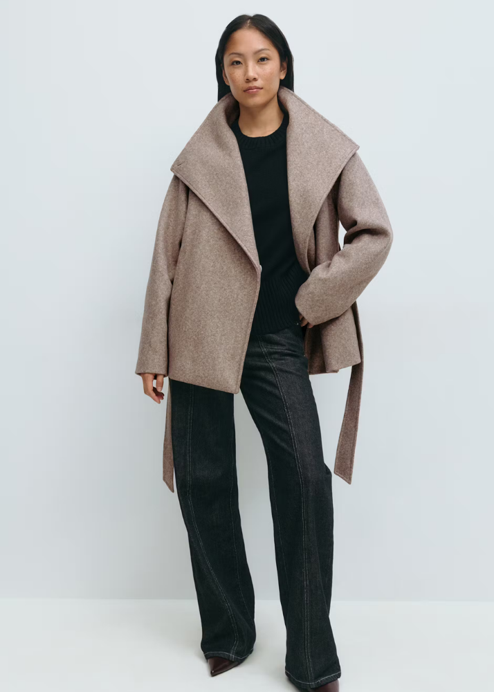 Genevieve | Belted Waterfall Coat