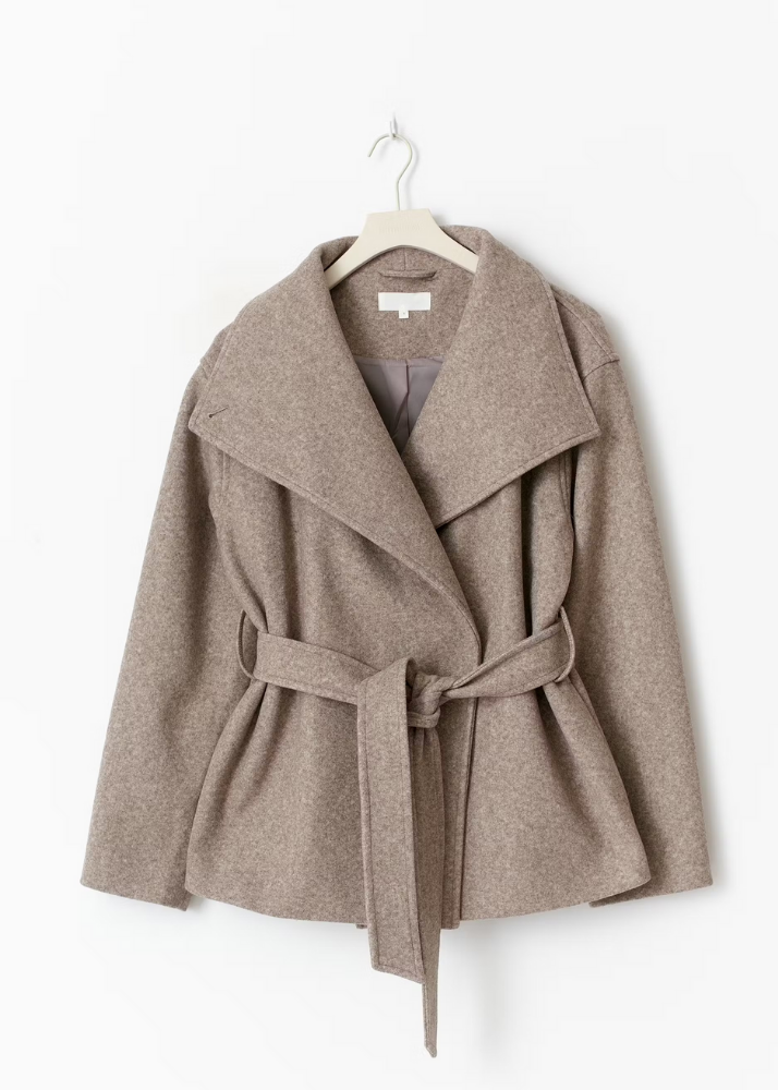 Genevieve | Belted Waterfall Coat