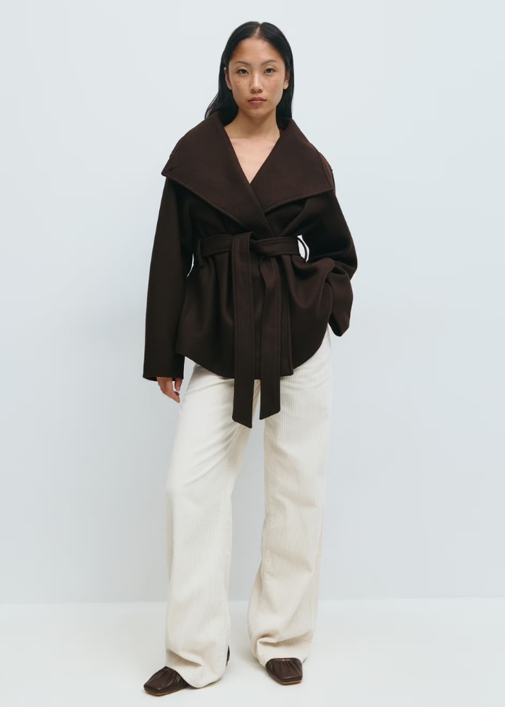 Genevieve | Belted Waterfall Coat