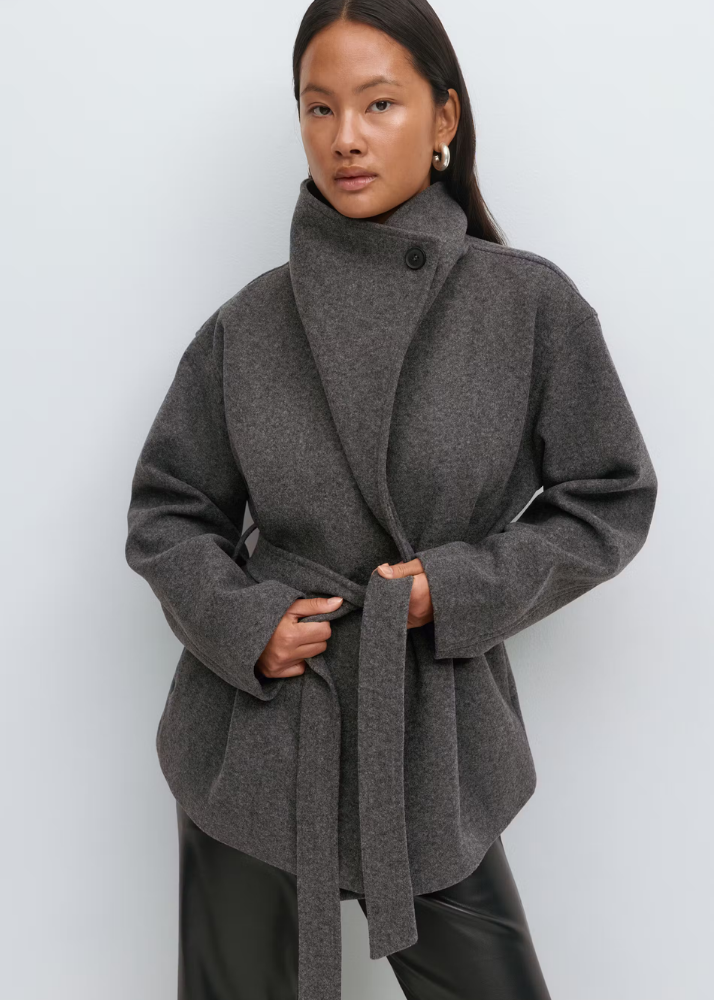 Genevieve | Belted Waterfall Coat