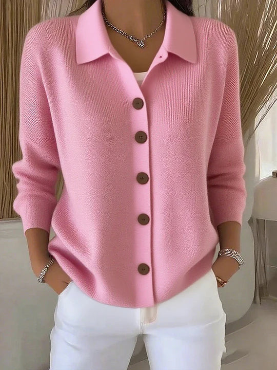 JOSEFINA | COLLARED BUTTON-UP CARDIGAN