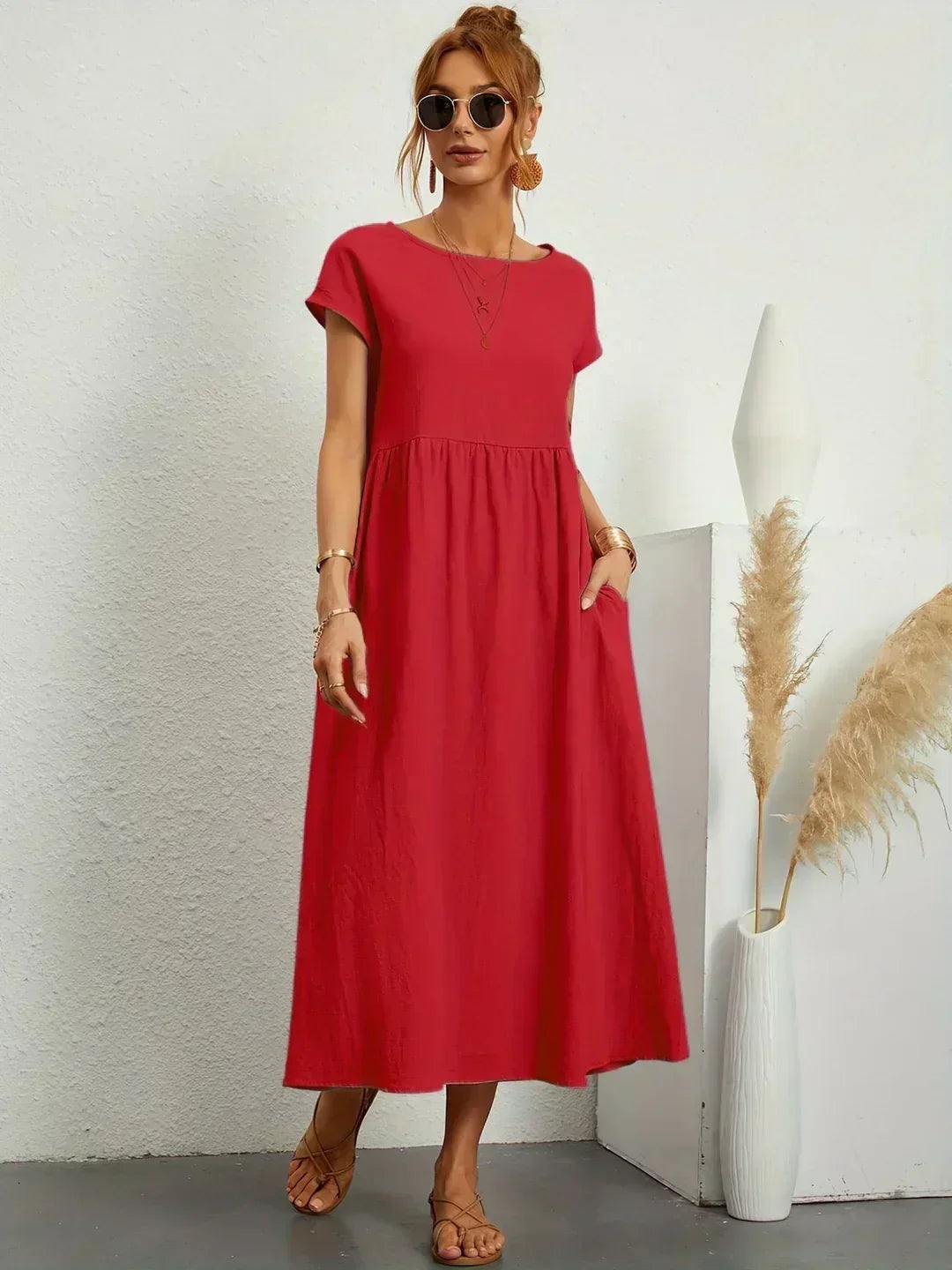 Gabrielle | Abito Midi Fluido dall'Eleganza Senza Tempo