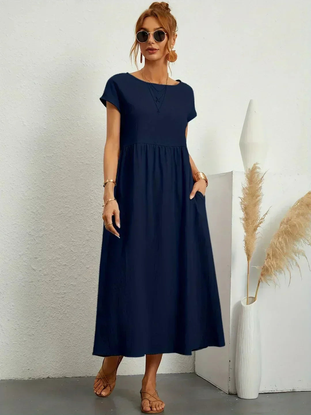 Gabrielle | Abito Midi Fluido dall'Eleganza Senza Tempo