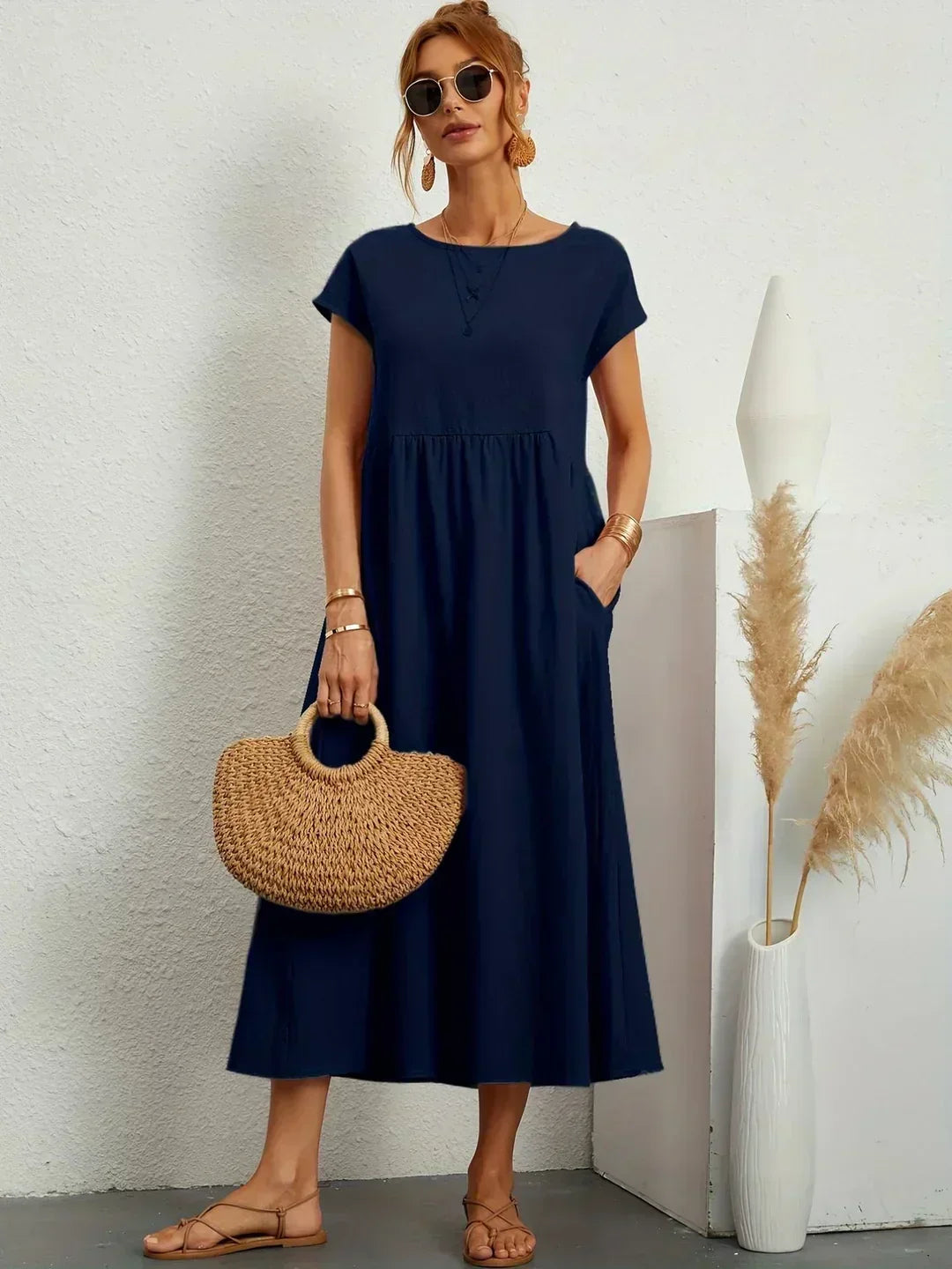 Gabrielle | Abito Midi Fluido dall'Eleganza Senza Tempo