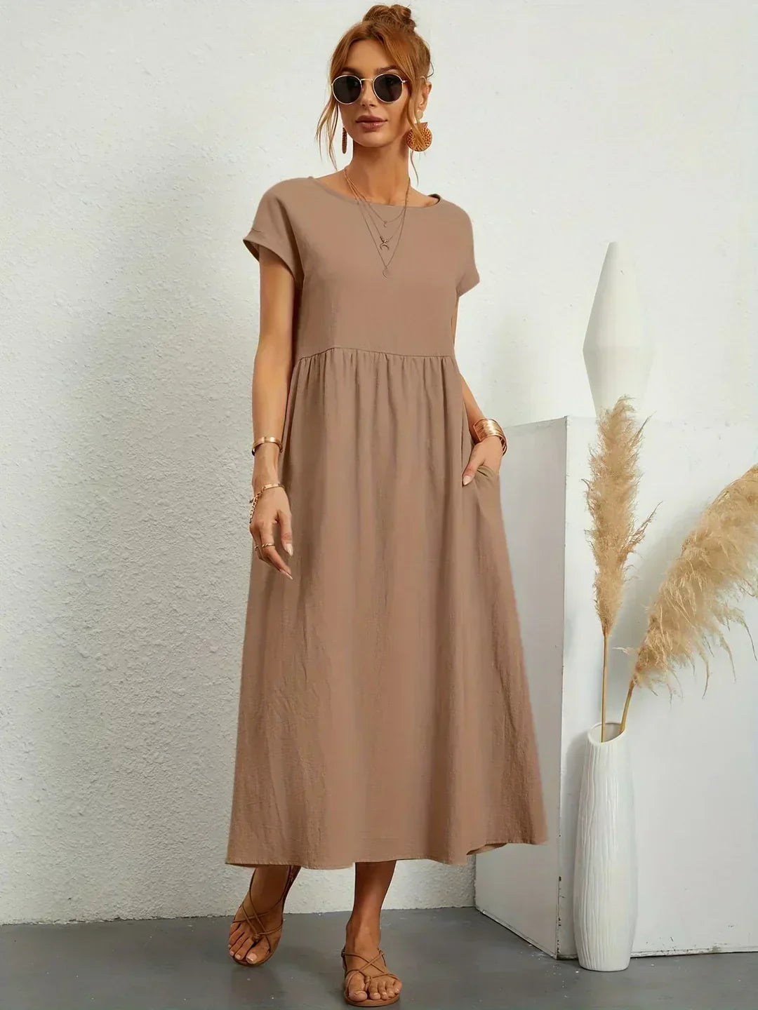 Gabrielle | Abito Midi Fluido dall'Eleganza Senza Tempo