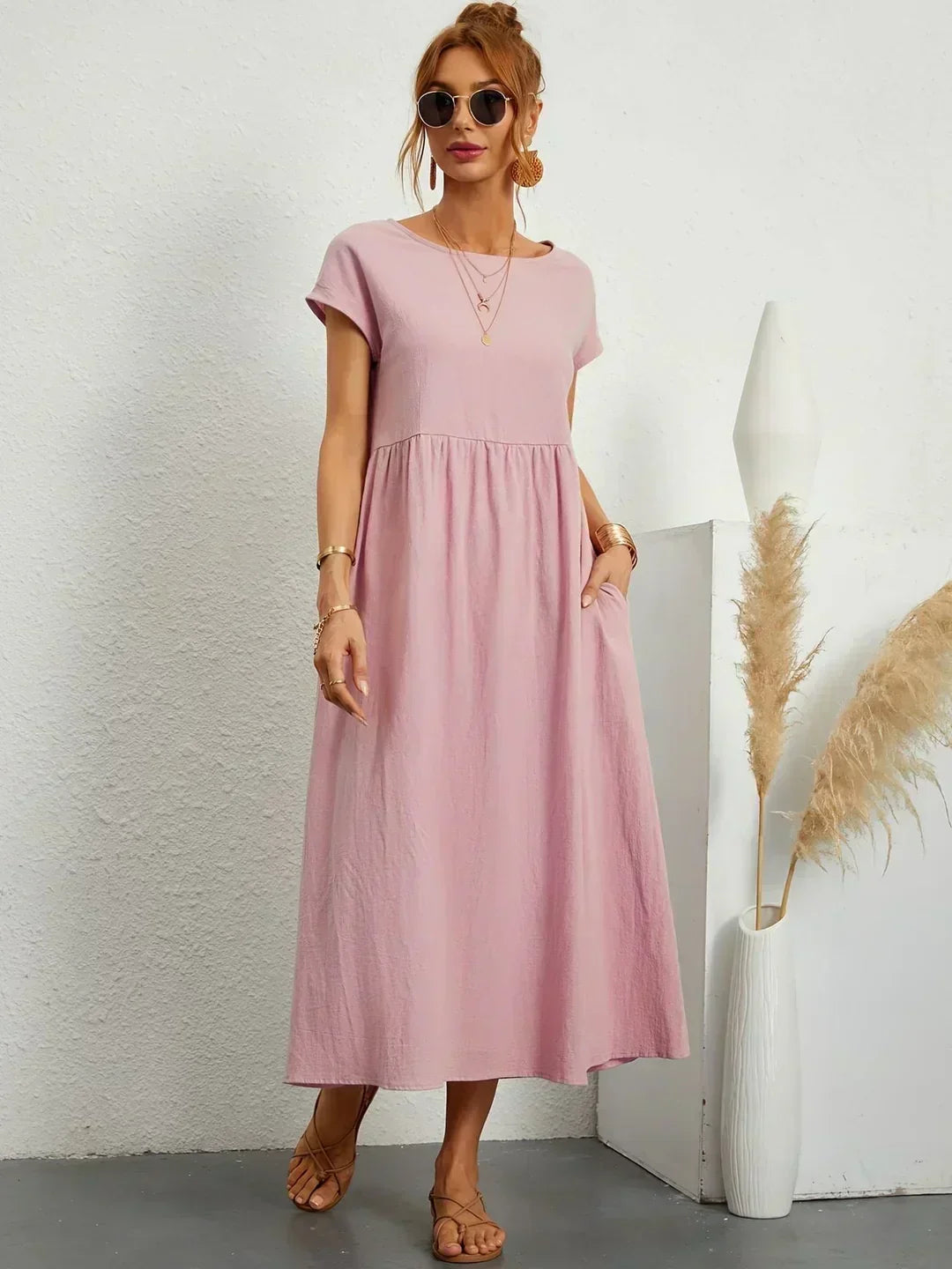 Gabrielle | Abito Midi Fluido dall'Eleganza Senza Tempo