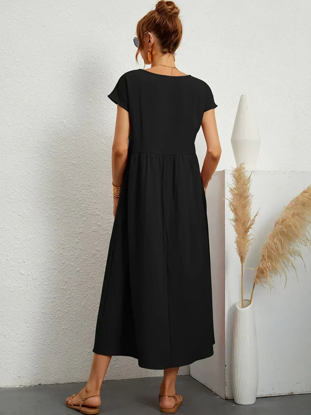 Gabrielle | Abito Midi Fluido dall'Eleganza Senza Tempo