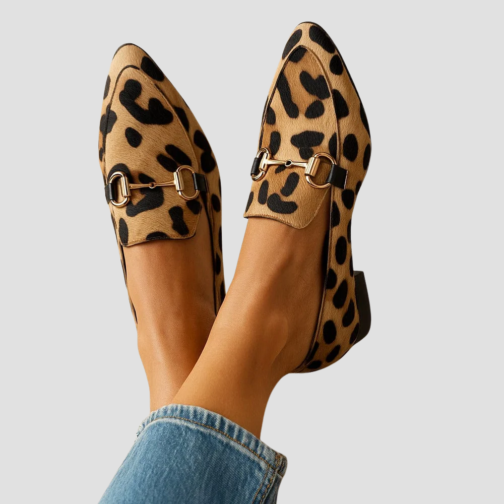 Lydia | Leopard Snaffle Loafers