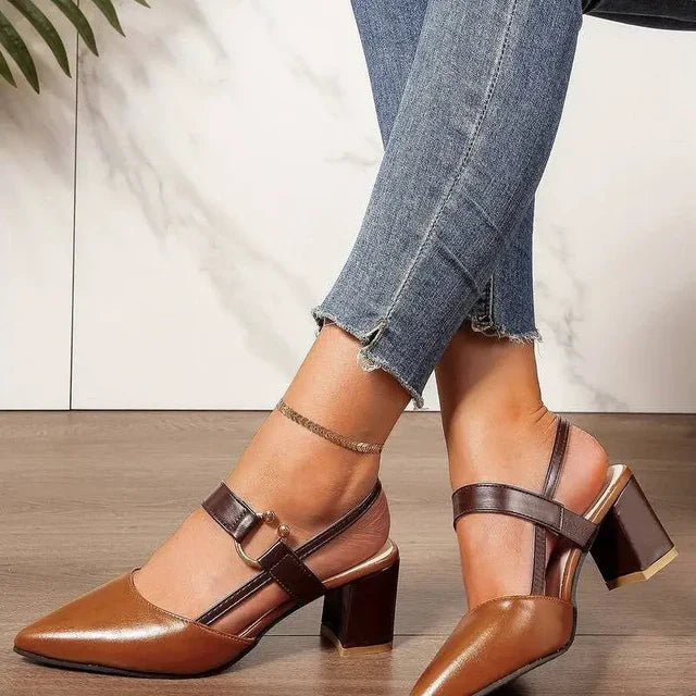 Arianna | Slingback a punta con tacco largo