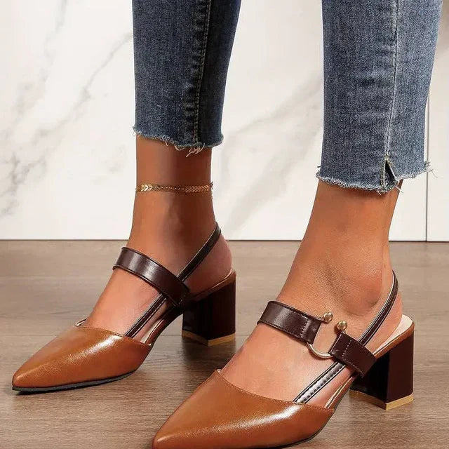 Arianna | Slingback a punta con tacco largo