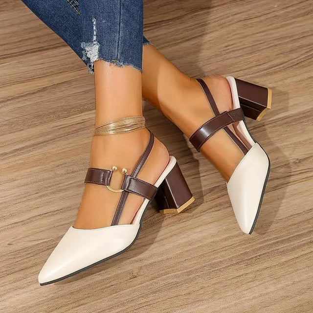 Arianna | Slingback a punta con tacco largo