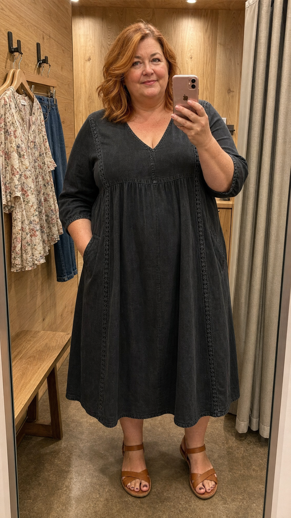 Brynlee | Abito Maxi Impero con Pizzo