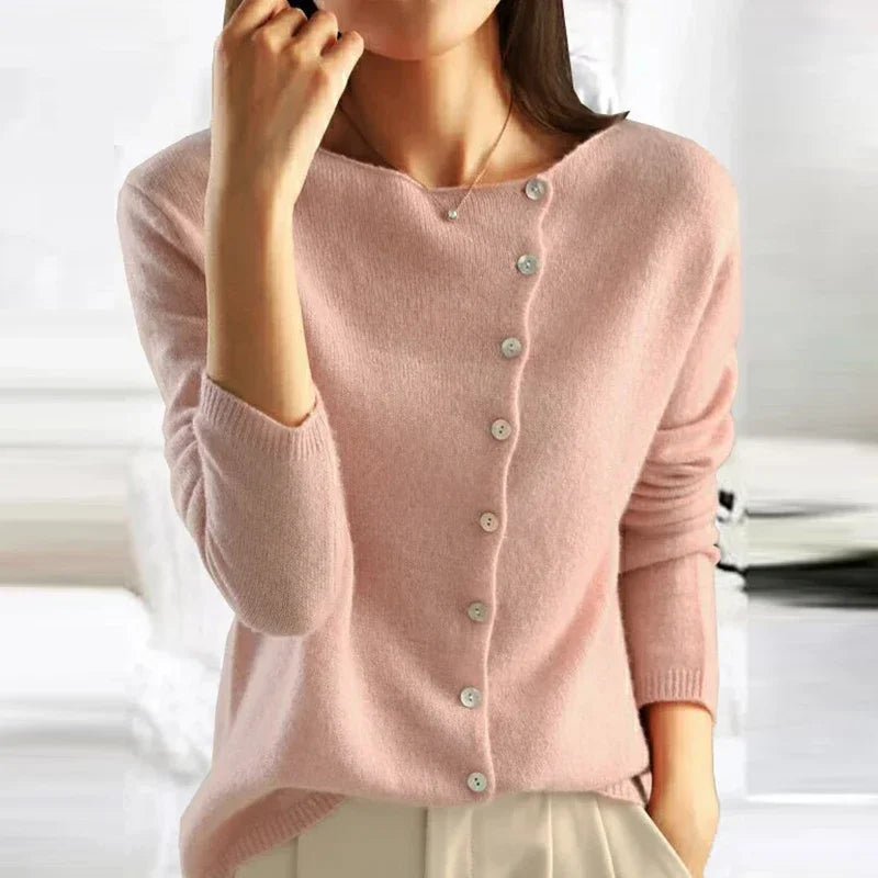 Gemma | Cardigan con bottoni asimmetrici
