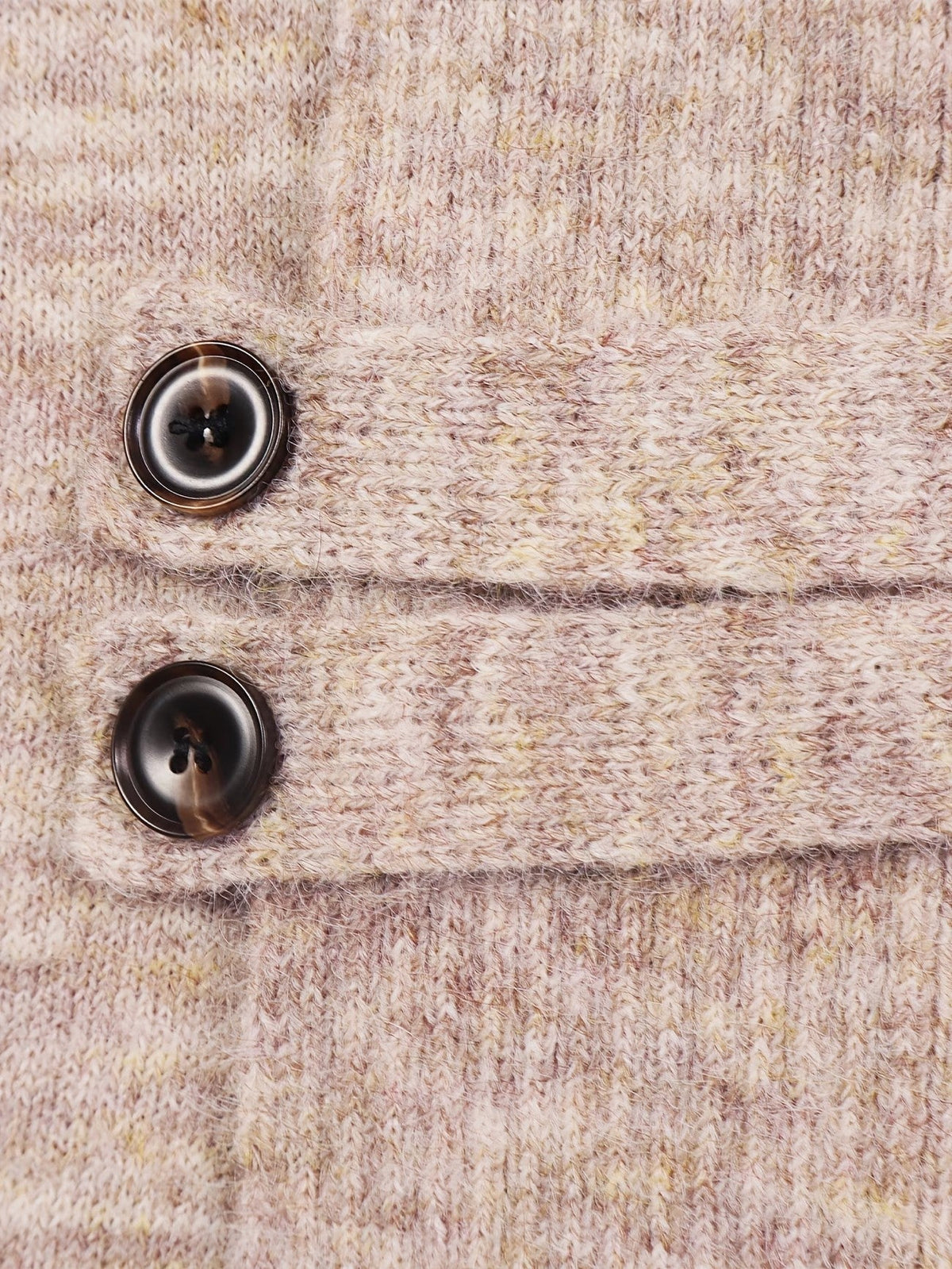 Harlow | Oatmeal Ribbed Knit Button-Tab Cardigan