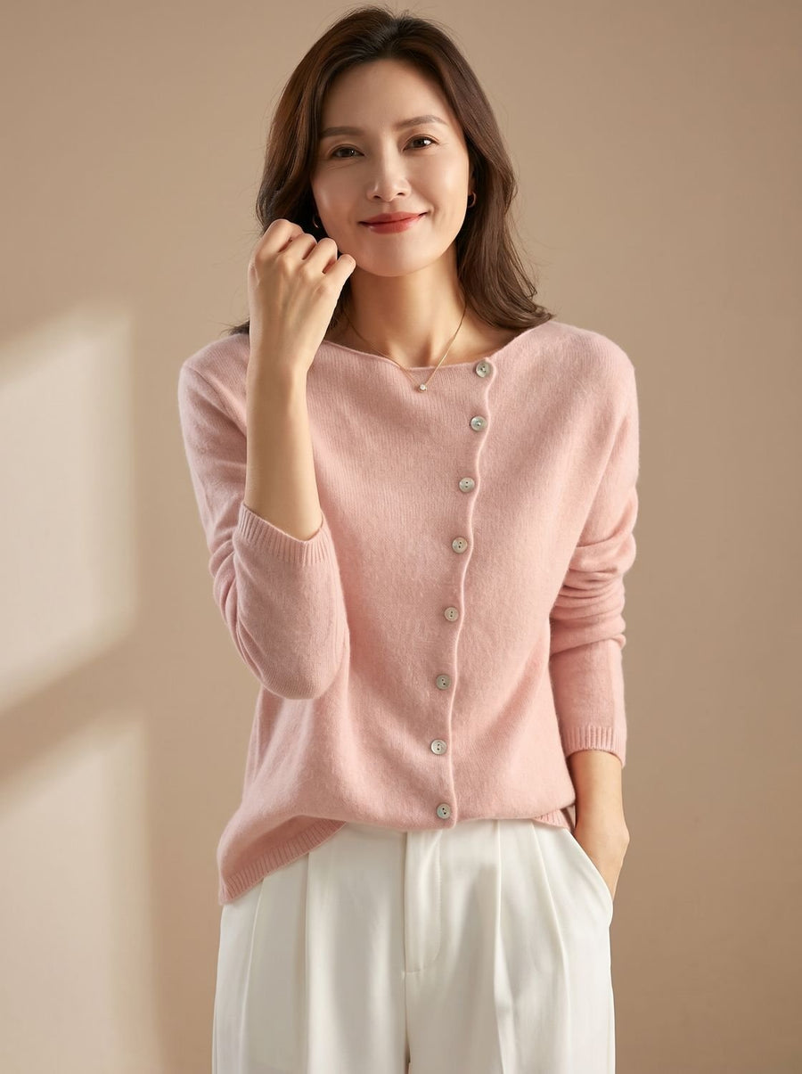 Beatrix | Soft Asymmetric Button Jumper