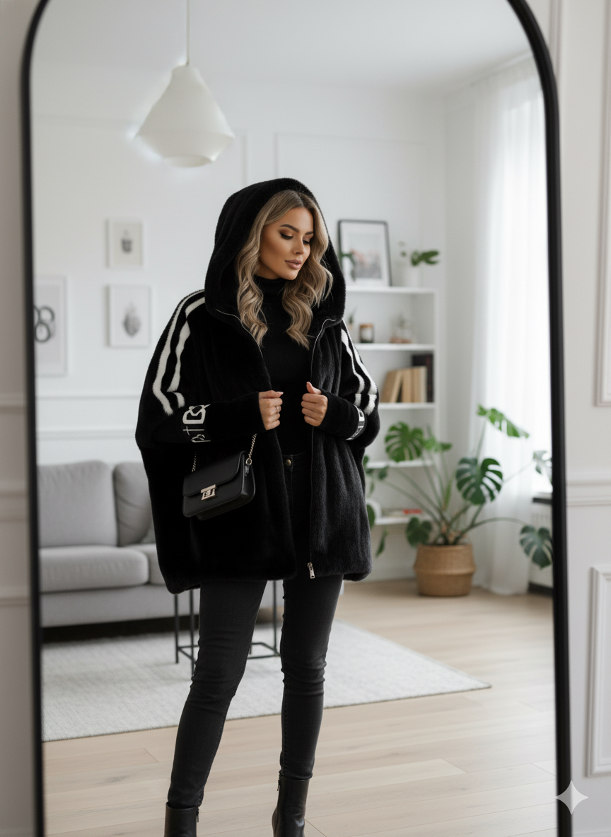 Marguerite | Hooded Faux Fur Jacket