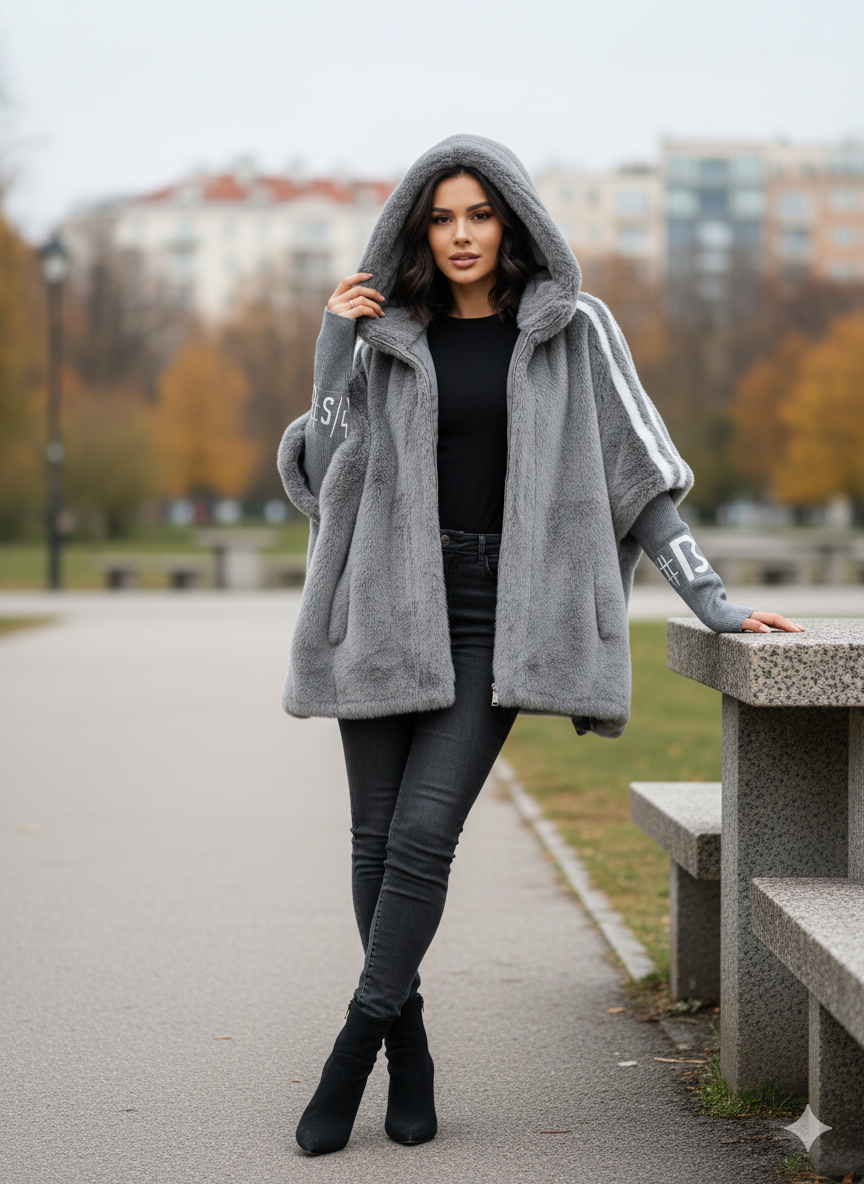Marguerite | Hooded Faux Fur Jacket