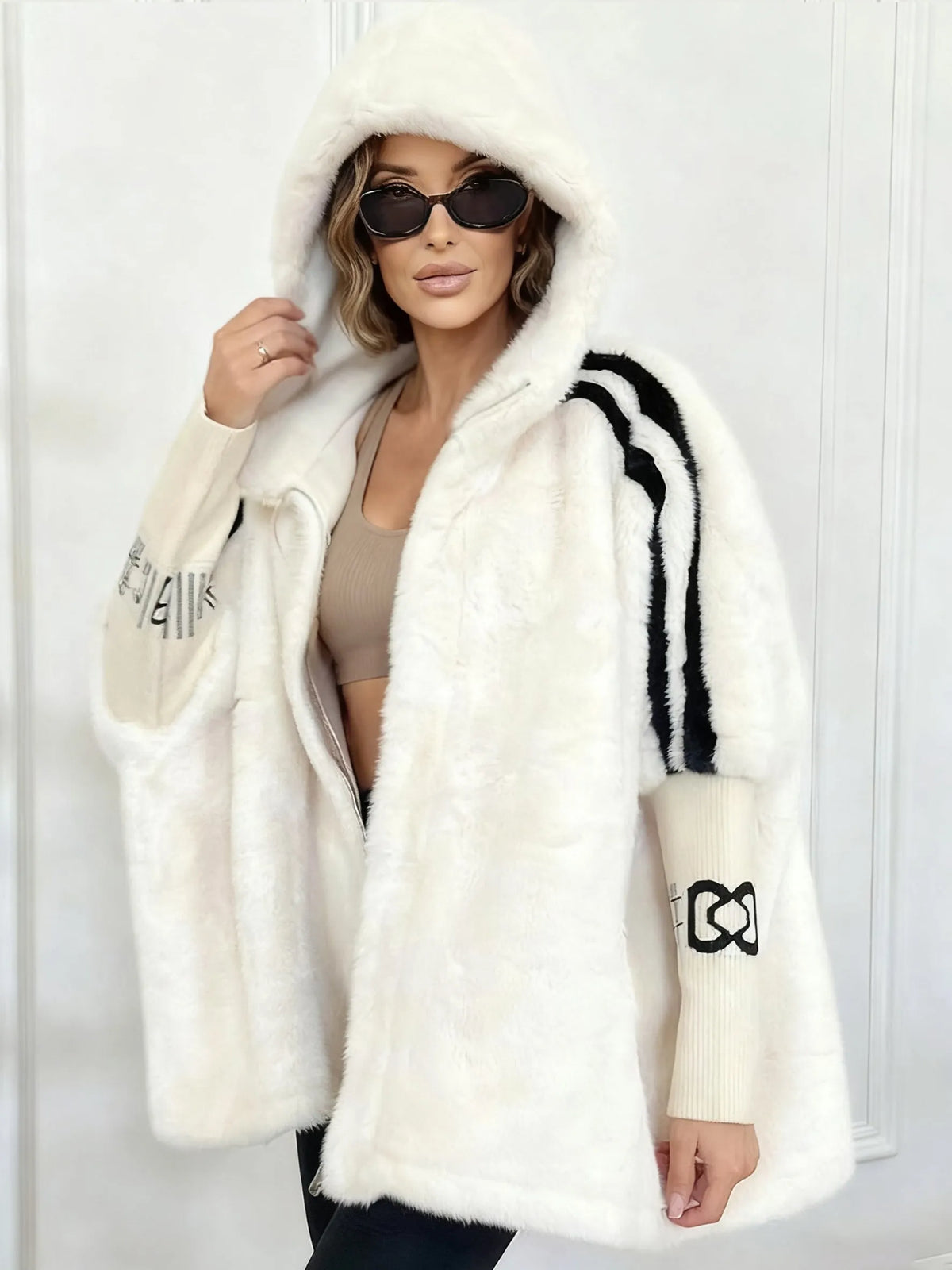 Marguerite | Hooded Faux Fur Jacket