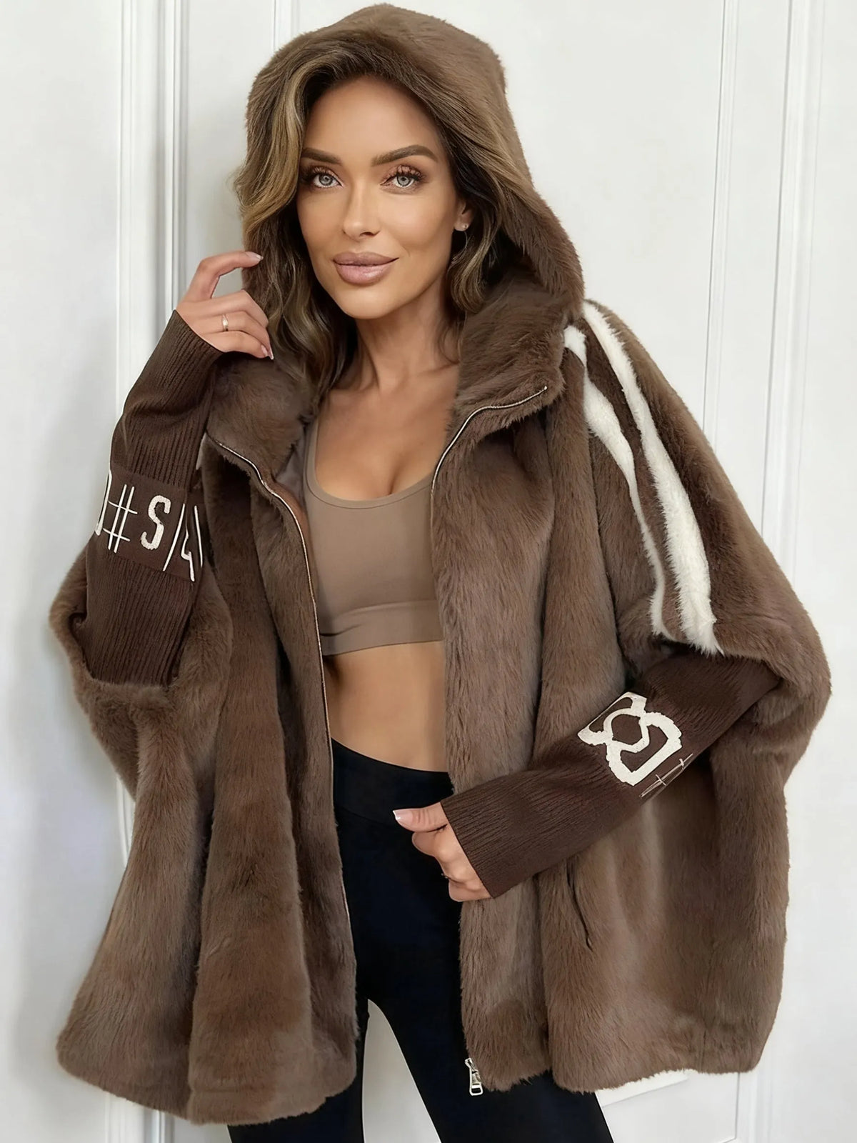 Marguerite | Hooded Faux Fur Jacket